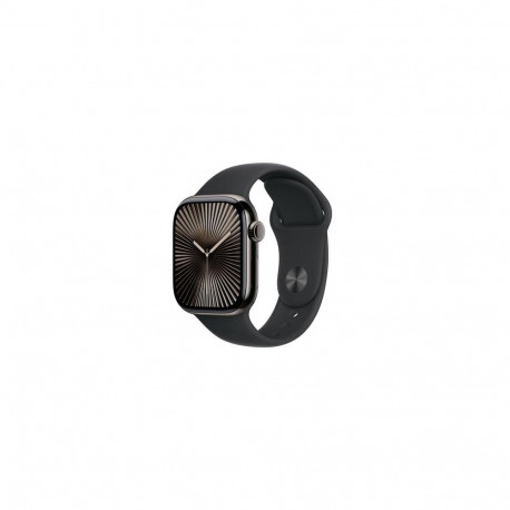 Apple Watch Series 10 GPS + Cellular 42mm Slate Titanium Case with Black Sport Band - S/M