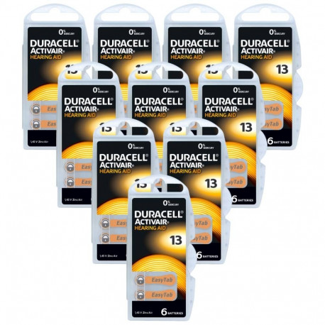 Battery - Duracell Activair 13 Hearing Aid Batteries 60 Pcs 1.45V