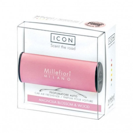 Car Air Freshener - Millefiori Magnolia Blossom & Wood PINK