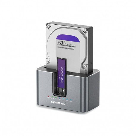 2in1 HDD SSD-dokkimisjaam SATA M.2 NVMe