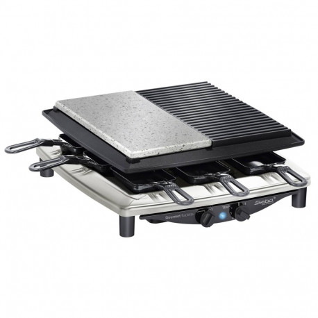Raclette-grill RC 4 Plus Deluxe, kroom (roostevaba teras/must)