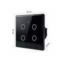 Smart touch Light switch 4Gang WiFi Timer Tuya