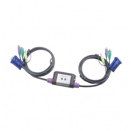 ATEN 2-port KVM PS/2 mini, audio, 1.2m cables