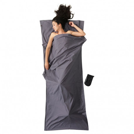 "Cocoon Leicht-Reiseschlafsack,Rechteck, 220 x 90cm, 100% Baumwolle,elephant grey"