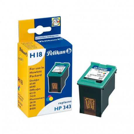 Pelikan tintkassett HP343 C8766EE taasvalmistatud jaemüügipakendis, kolmvärviline