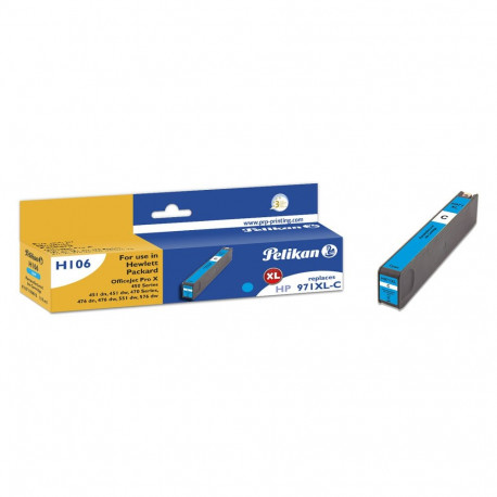Pelikan tint HP H106 CN626AE HP971XL taastatud, tsüaan