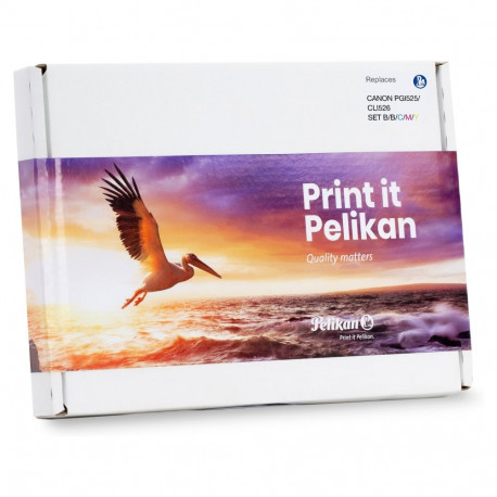 Pelikan tooner Canon PGI-525/526 komplekt, must/must/tsüaan/magenta