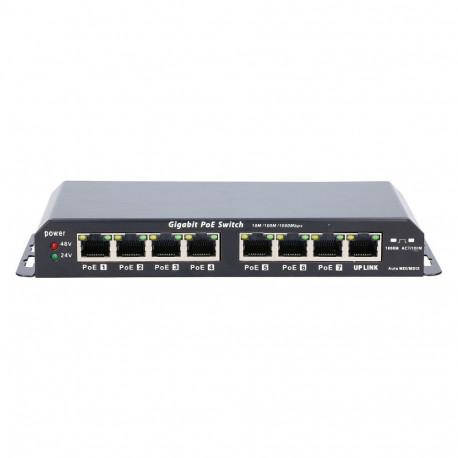 "Gigabit PoE Switch 8-7 port 24V 60W"