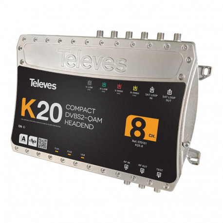 Televes kompaktne peajaam K20-8 8 transponderit DVB-S2 in QAM
