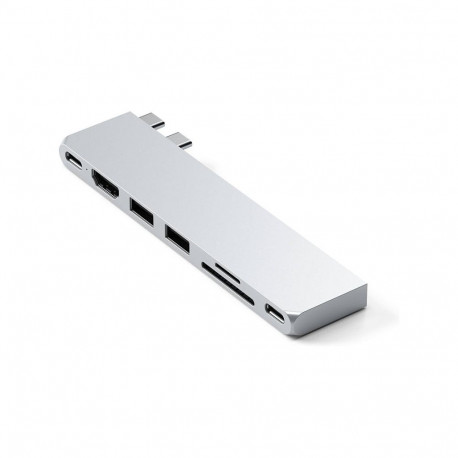 "Satechi USB-C Pro Hub Slim Adapter, Silber, ST-HUCPHSS"