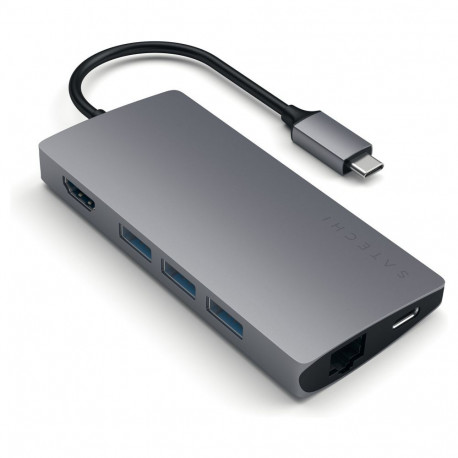 "Satechi USB-C V2 Multi-Port Hub 8 in 1, Space Grau, ST-TCMA2M"