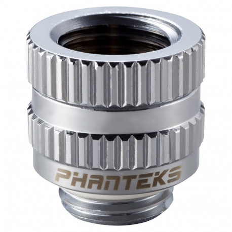 "Phanteks Glacier M-F Rotary Adapter Straight G1/4 Inch Male to G1/4 Inch Female, Chrome Silver"