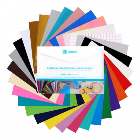 "LOKLiK Permanent haftende Vinylfolie Material-Set (A4)"