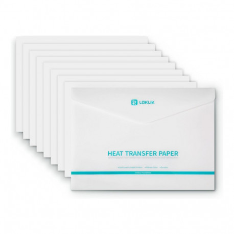 "LOKLiK Transferpapierbogen - Hell - 8er-Pack"