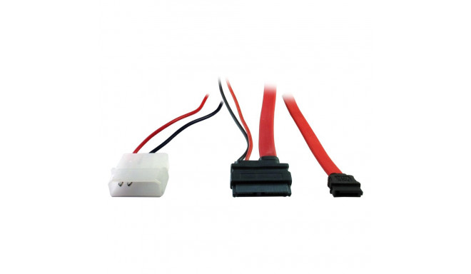 Inter-Tech slim-DVD-ühenduskaabel SATA + Power 0,3/0,3m