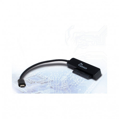 "Inter-Tech USB 3.2 Gen 1 Adapter, USB-C Stecker > SATA 15pin + 7pin Buchse (schwarz)"