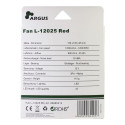 "Inter-Tech Lüfter 120*120*25 ARGUS L-12025 RD, rot"