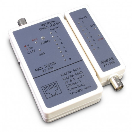 "Inter-Tech Kabeltester für 10Base-T u.-2,RJ45,RJ11,258A"