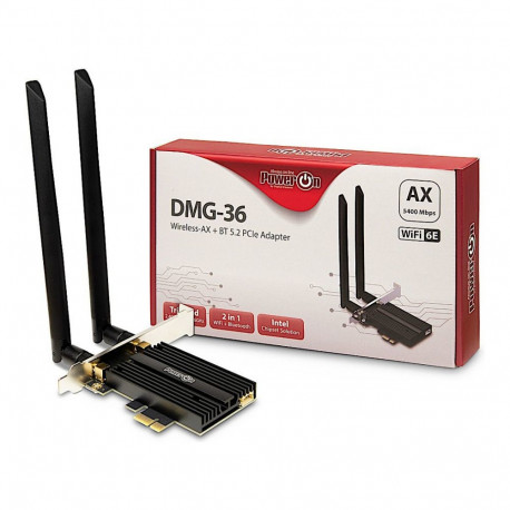 "Inter-Tech Wi-Fi6E+ BT5.2 PCIe Adapter DMG-36 5400 Mbps retail"
