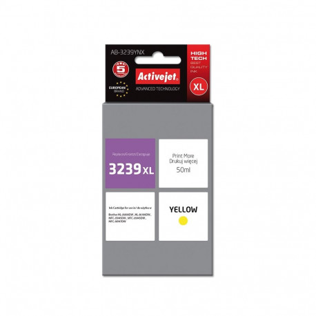 Activejet tint AB-3239YNX (asendus Brother LC3239XLY-le; Supreme; 50ml), kollane