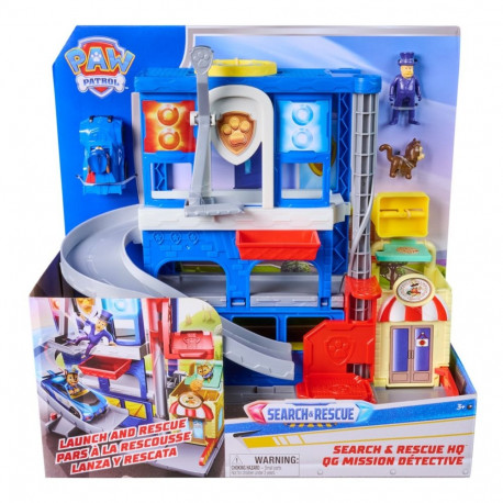 PAW Patrol: Pup Squad otsingu- ja päästepeakorteri mängukomplekt koos Chase'i Pup Squad võidusõiduau