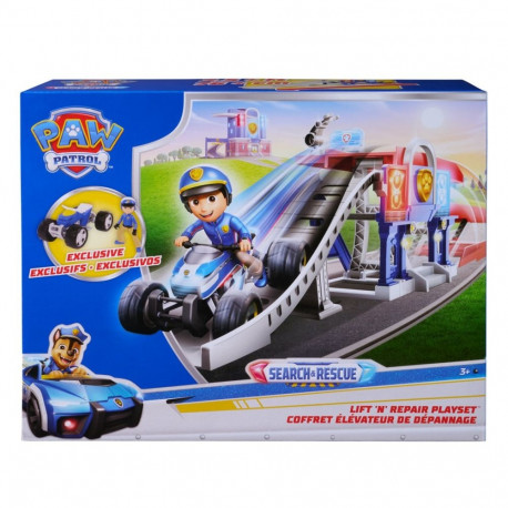 PAW Patrol mängukomplekt Search & Rescue Lift 'N' Repair eksklusiivse figuuri ja sõidukiga, üle 30to