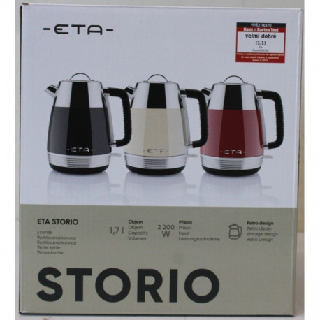 ETA SALE OUT. 918690040 Storio Kettle, Power 2150 W, Capacity 1.7 L, Stainless steel, Beige | SALE O
