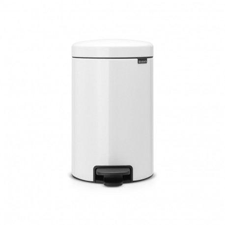 Prügikast 12L, Brabantia, NewIcon pedaaliga, K-41,1cm,L-25,1xS-33,8cm/ White, valge