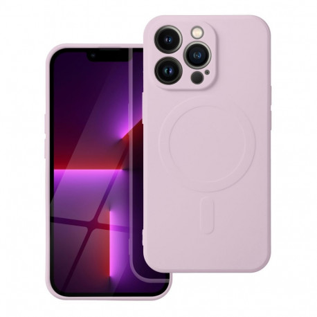 Case for Samsung A08 Silicone Mag Cover compatible with MagSafe (camera protection) pink