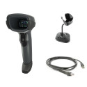 Zebra vöötkoodilugeja 1D/2D/OCR 340mA IP52 array imager USB-kaabli komplekt alusega, must