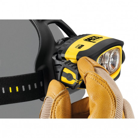 Petzl pealamp Duo S, must, kollane