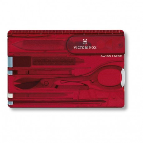 Victorinox taskunuga V-0.71 00.T Swiss Card, läbipaistev punane