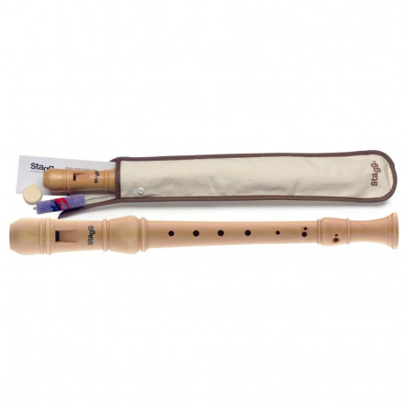 Stagg REC3-GER/WD - klonowy flet prosty sopranowy, palcowanie niemieckie