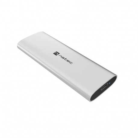 Natec | Rhino M.2 NVME Lite USB-C External, Gen 2 Steel Arctic Silver | Solid-state drive interface 