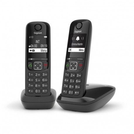 Gigaset AS690 Duo analoog/DECT telefon numbrinäiduga must