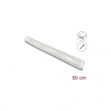 "Delock Kabelkanal Flexibel selbstklebend schraubbar 45 x 46 mm - Länge 50 cm grau"