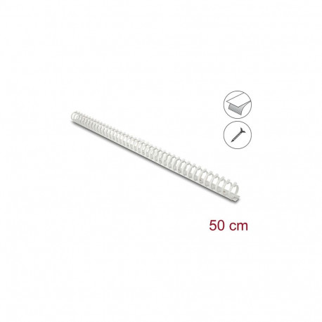 "Delock Kabelkanal Flexibel selbstklebend schraubbar 25 x 26 mm - Länge 50 cm grau"