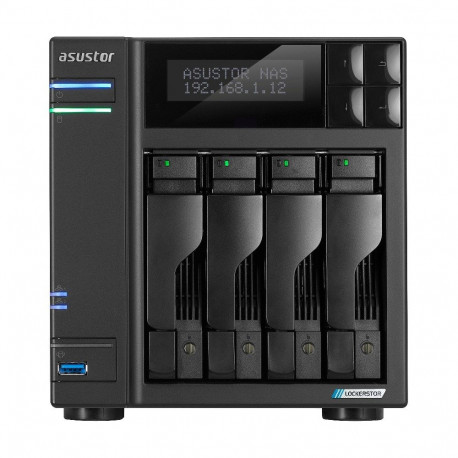 Asustor NAS-lauaarvuti LOCKERSTOR 4 Gen2+ Intel® Celeron® N5105 4 GB DDR4 ADM, must