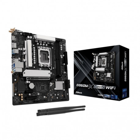 Asrock emaplaat B860M-X Gen5 WiFi Intel B860 LGA 1851 (Socket V1) micro ATX