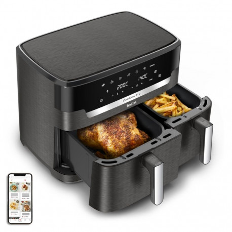 Tefal kuumaõhufritüür Easy Fry Dual XXL EY942HE0, kahekambriline 11L eraldiseisev 2020W, hall