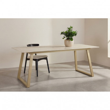 Söögilaud ESTELLE 200x90cm, beež