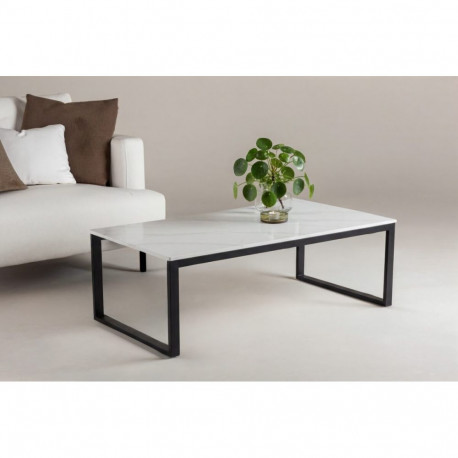 Diivanilaud ESTELLE 120x60cm, must/valge