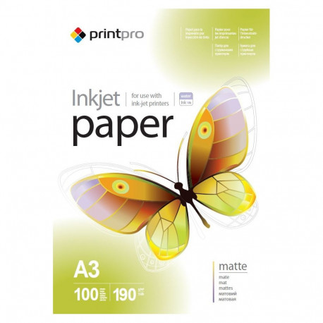 ColorWay PrintPro Matte Photo Paper, 190g/m, A3, 100pcs.