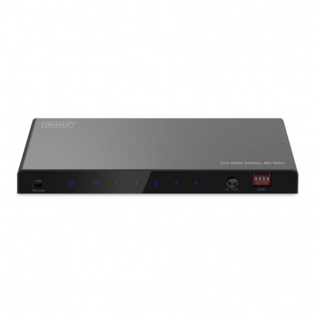 Digitus 8K HDMI Splitter, 1x4 | DS-55340 | Black