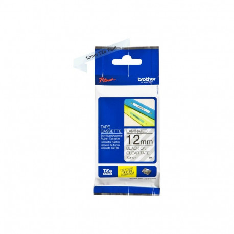 Brother TZe-131 Laminated Tape Black on Clear, TZe, 8 m, 1.2 cm