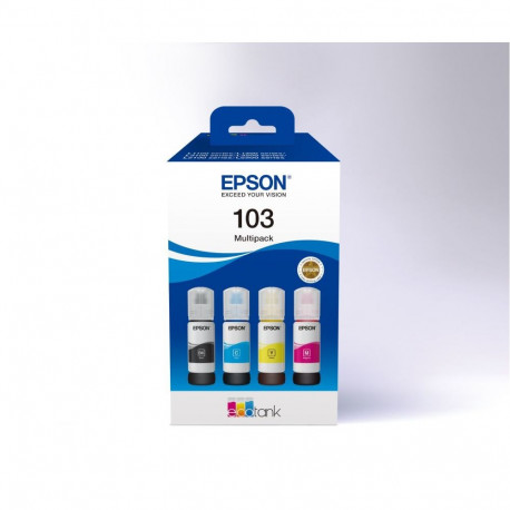 EPSON 103 EcoTank Ink Cartridge, Black, Cyan, Magenta, Yellow, Multipack 4-colours