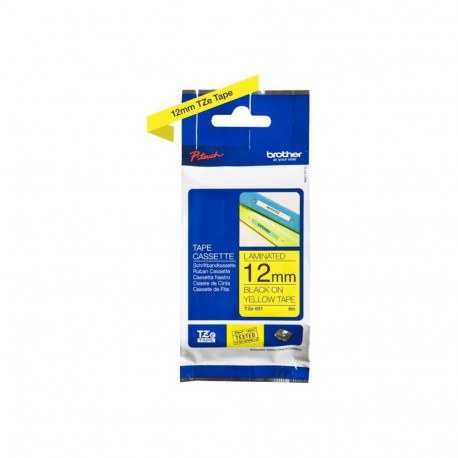 Brother TZe-631 Laminated Tape Black on Yellow, TZe, 8 m, 1.2 cm