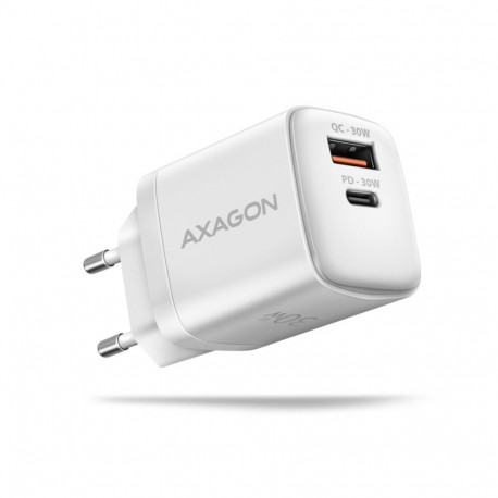 Axagon Wall Charger 2x port (USB-A+USB-C), 30W | ACU-PQ30W