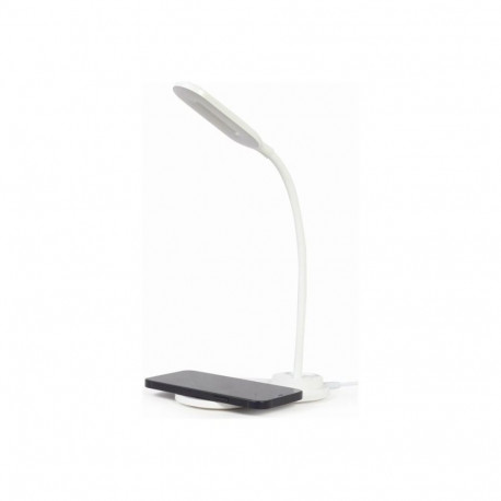 Gembird TA-WPC10-LED-01-W Desk lamp with wireless charger, White