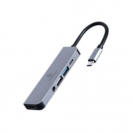 Cablexpert A-CM-COMBO5-02 USB Type-C 5-in-1 multi-port adapter (Hub + HDMI + PD + stereo audio) |